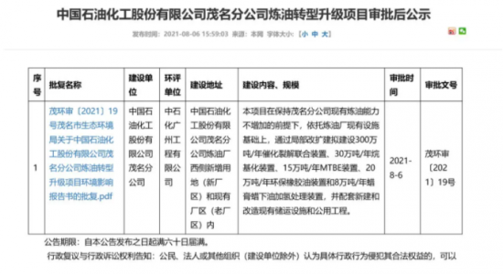 茂名石化煉油轉(zhuǎn)型升級項目正式獲批 中國潤滑油網(wǎng)